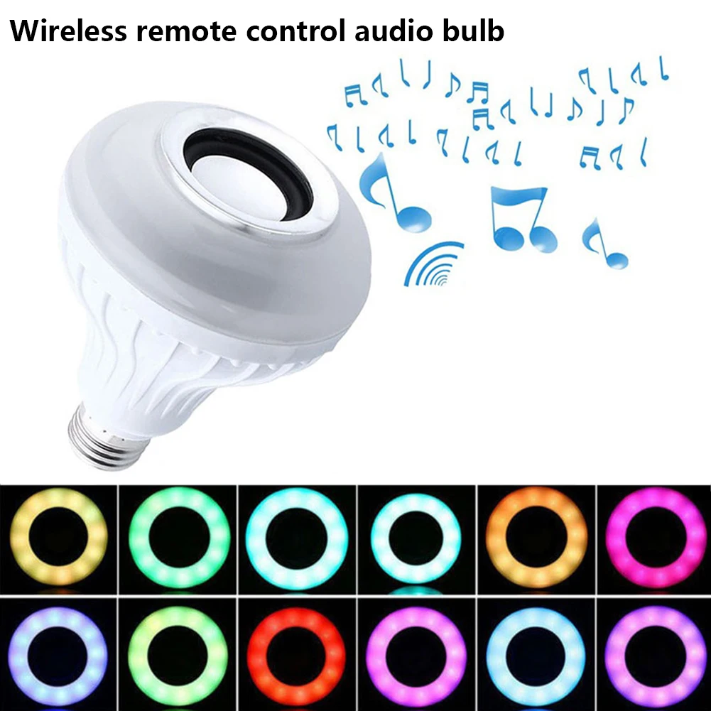 Музыкальные праздничные лампы для вечеринок Смарт E27 Rgb Bluetooth динамик