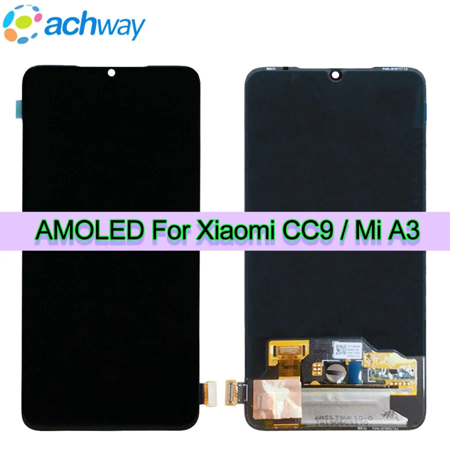 6,39 дюймов Супер AMOLED для Xiao mi CC9 lcd mi A3 дисплей сенсорный экран дигитайзер сборка запасные части для Xiaomi mi CC9
