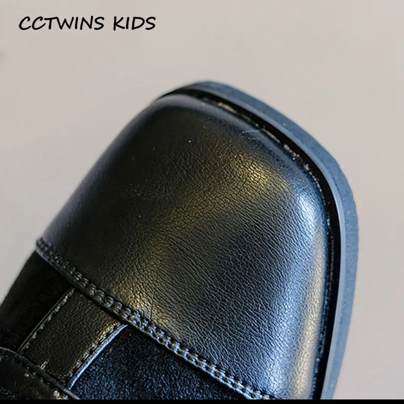 CCTWINS/детская обувь; коллекция года; сезон осень; детская модная обувь из натуральной кожи; Детские брендовые сапоги до колена; черные сапоги для девочек; HB050