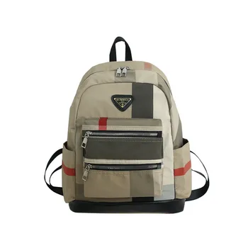 

New double shoulder bag women's bag Plaid Backpack Light and versatile large capacity fashionable schoolbag Backpack
