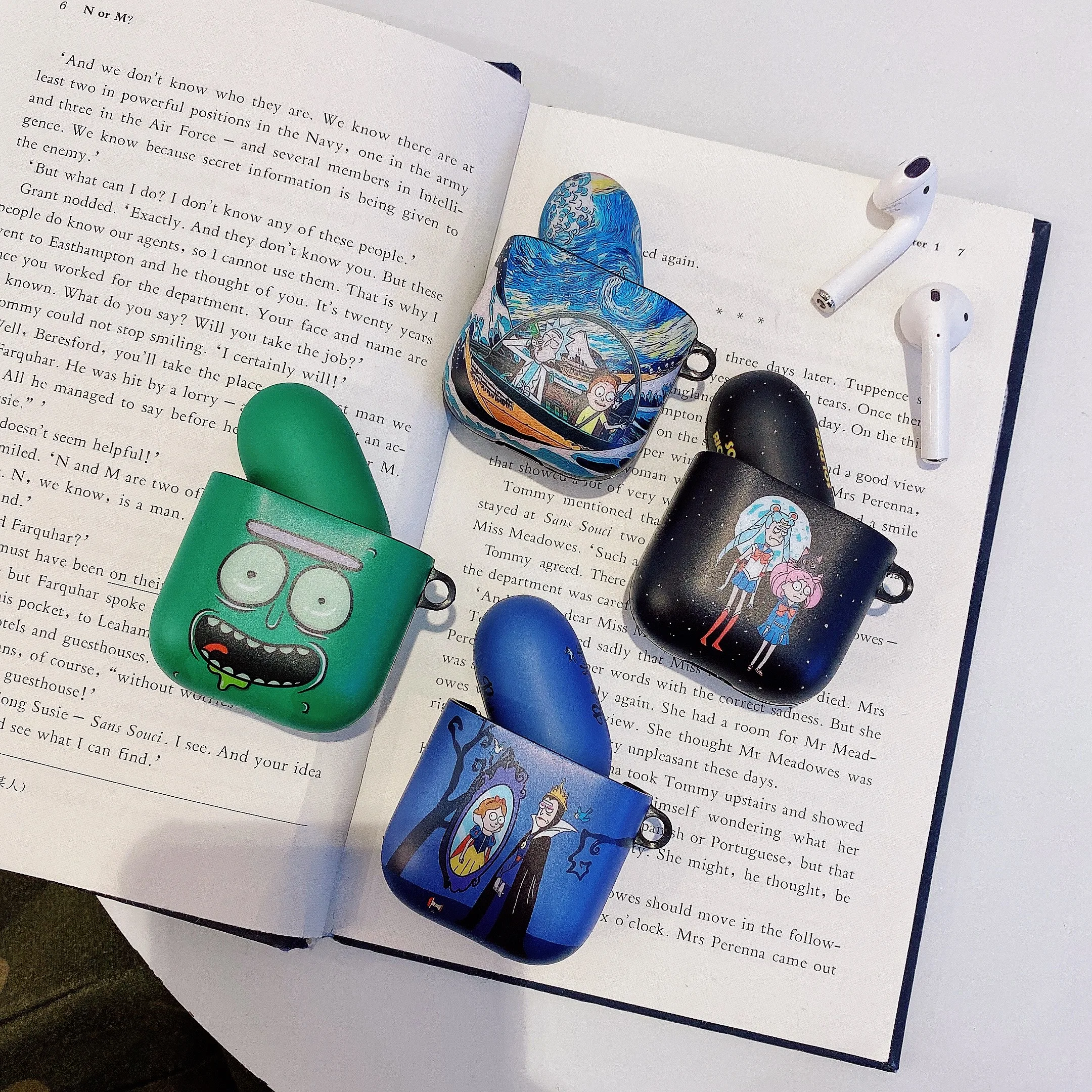 Забавный мультяшный Рик и Морти для Apple AirPods 2 и 1, мягкий чехол для зарядки из ТПУ, беспроводной Bluetooth чехол для наушников
