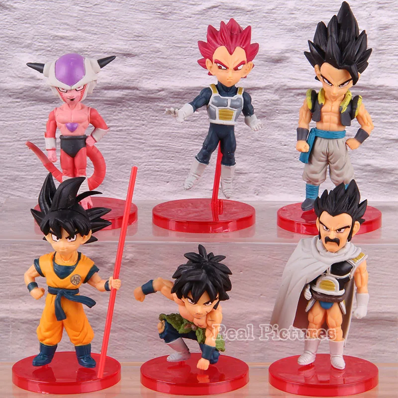 6 шт./компл. Dragon Ball Z 20th Юбилей ПВХ Коллекционная Экшн фигурки Broly брендом "Dragon Z Bulma Вегета аниме Фос модель игрушка