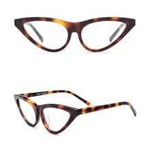 Женская мода Ретро кошачий глаз дизайн ацетат полный обод оптические очки прозрачные линзы бренд близорукость очки для женщин