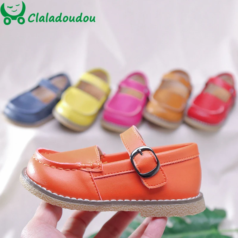 Claladoudou/13,5-15,5 см; Брендовая обувь для девочек; сезон осень; яркая детская обувь ярких цветов; мягкие детские Лоферы для девочек