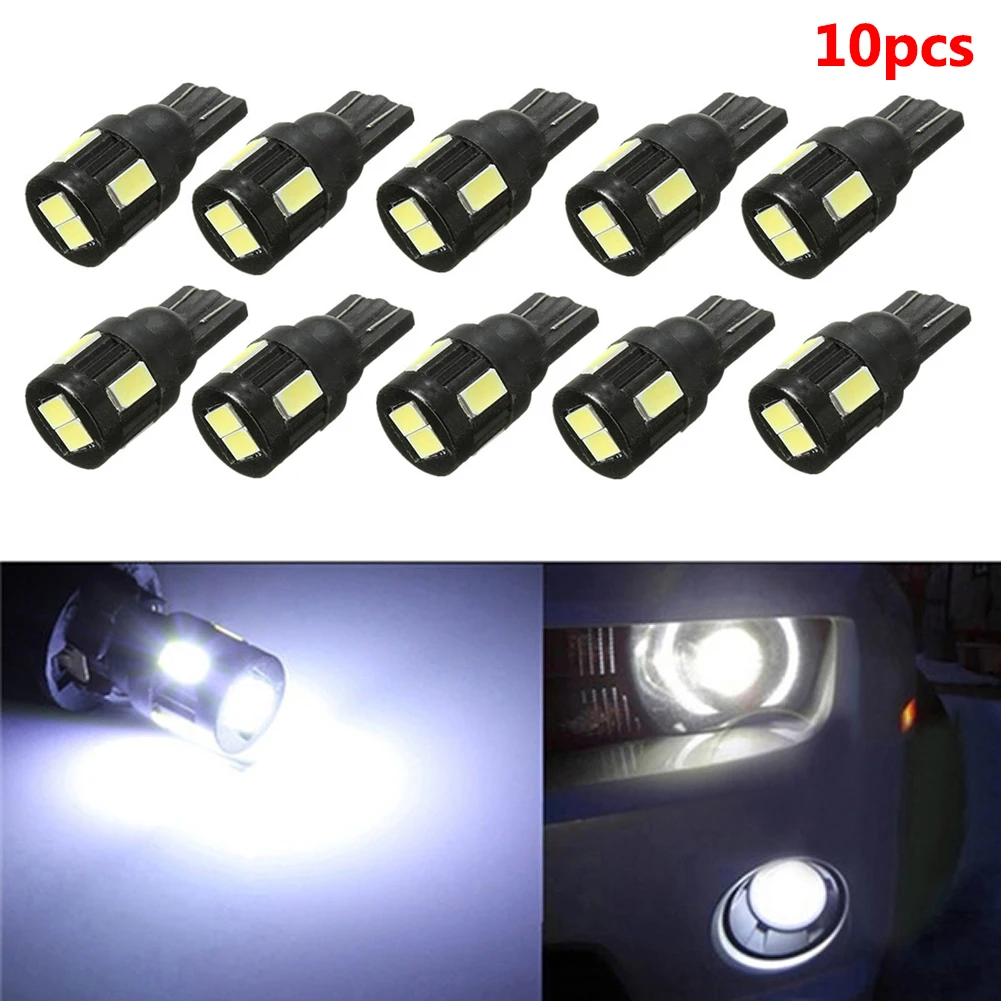 T10 W5W 194 5630 6 LED Car Bulbs CANBUS ERROR FREE Car Side Wedge Light License Plate Lights Interior Dome Ceiling Lamps DC 12V
