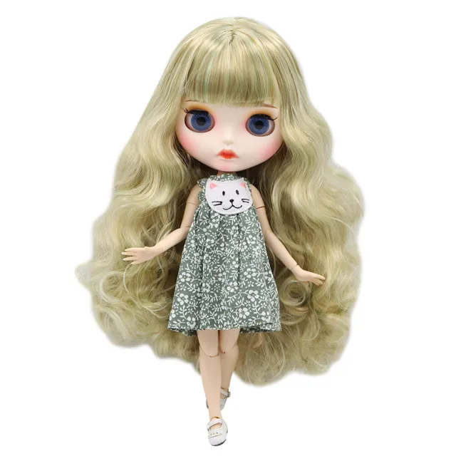 ICY 1/6 Blyth Кукла № 9400/400 зеленый смешанные волосы с белой/темной кожей обнаженной куклы, индивидуальные матовое лицо сустава/нормальное тело - Цвет: suit B