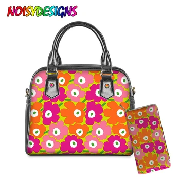 

NOISYDESIGNS Cartoon Flower Pattern Women's Messenger Bag Handbag Lady Poppy Print Design Crossbody Bags Beach Tote Bags/Wallets