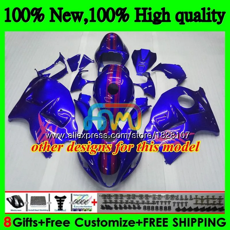 GSXR 1300 для SUZUKI Hayabusa GSXR-1300 2002 2003 2004 2005 2006 2007 49BS. 195 GSXR1300 96 02 03 04 красный серебристый 05 06 07 обтекатель