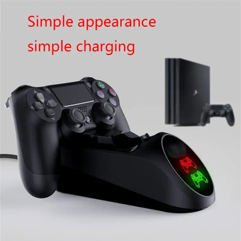 Двойная зарядная док-станция usb с светодиодный подсветкой для PS4/PS4 Slim/PS4 Pro Handle