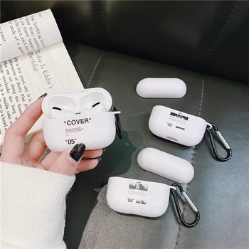 

Hot sports brand ow off Wireless Charging Soft silicone Cover for Apple AirPods pro case air pods pro 3 Bluetooth Headset coque