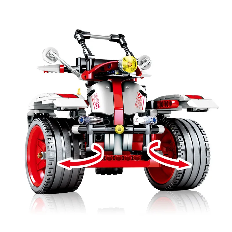 

Baby Semp 701700 Bombardier Motorcycle Series Children Fight Inserted Educational Assembly Building Blocks Toy