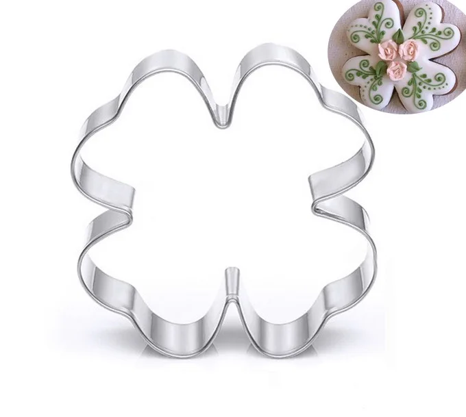 2018 Metal Four Leaf  Petals Cookie Cutter Stainless Steel Fondant Moulds CooKing Tools Cake Decorating Tools Wholesale