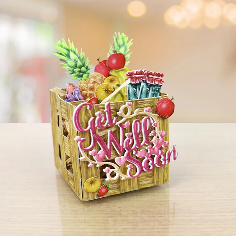 

Get Well Send Hug Words Blessing Metal Cutting Dies for DIY Scrapbooking Album Embossing Paper Cards Making Crafts Supplies 2019