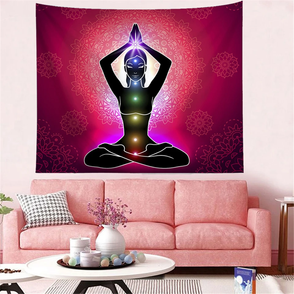 Хиппи психоделическая Чара настенный гобелен мандалы индийский Будда Арт