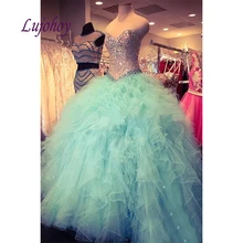 Мятно-зеленые Бальные платья бальное платье принцессы маскарад размера плюс 15 лет 16 Дебютант сладкий платье выпускного вечера