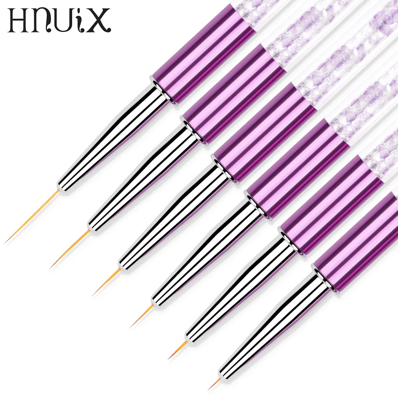 

HNUIX 5-20mm Nail Art Line Painting Brushes Acrylic Crystal Thin Liner Drawing Pen Manicure Tools UV Gel