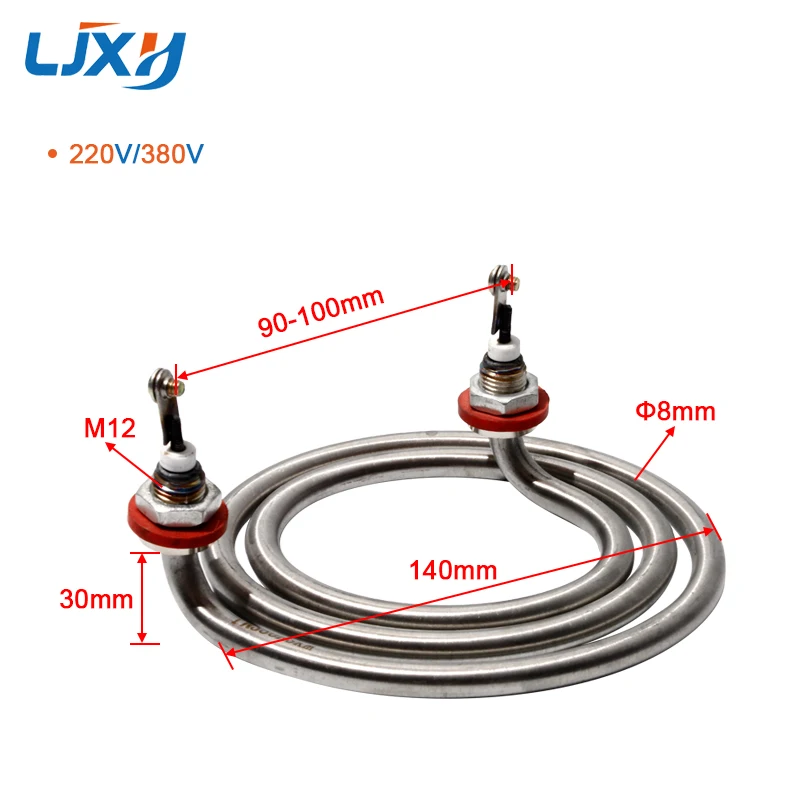 LJXH Mosquito-type Electric Heating Tube Bucket Annular Heater Element Two-legged Bucket Electric Heating Tube Rod 3KW/4KW