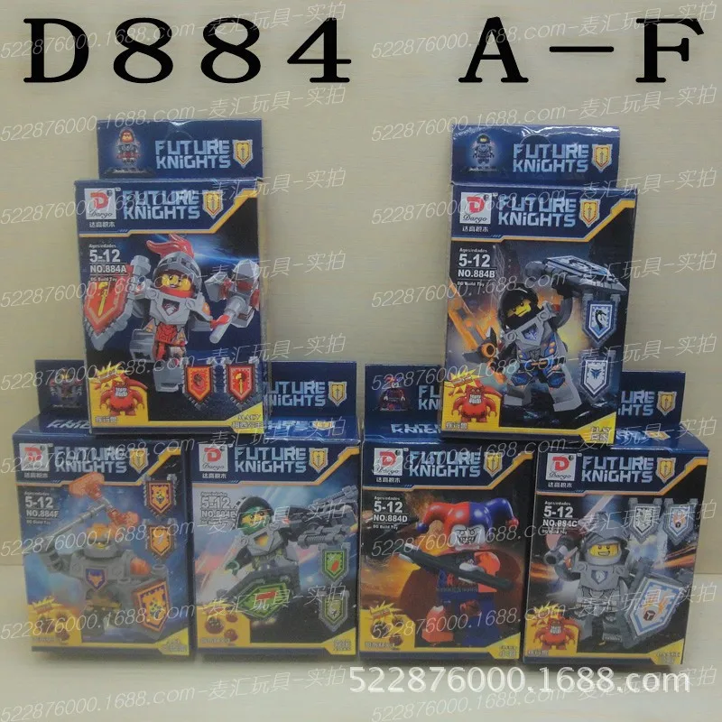 D бренд 885 A-D Future Element Knights Mech 4-Merlok Nexo сборные строительные блоки игрушки