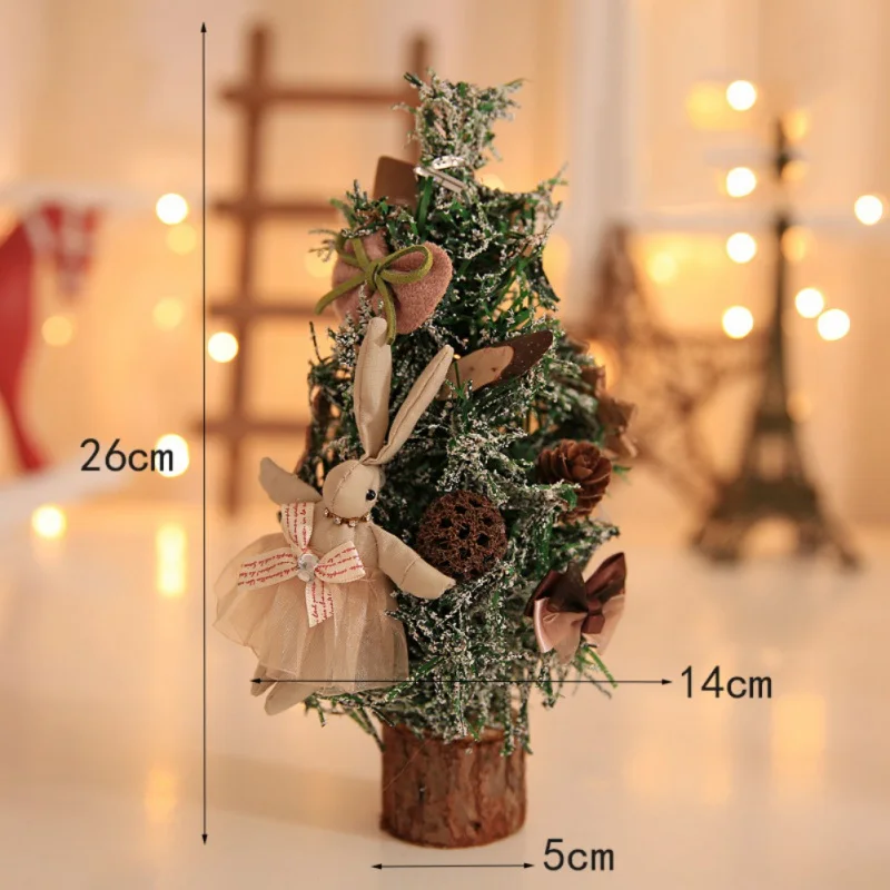 A Праздник Рождественская елка Цветок мини настольный стол XmasTree украшение вечерние украшения для дома офиса подарки для детей - Цвет: A