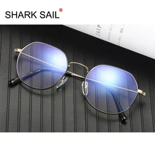 Акула парус компьютерное стекло es очки Рамка Анти синий светильник стекло для игры es антибликовое стекло для глаз es рамка для женщин круглые прозрачные линзы стекло