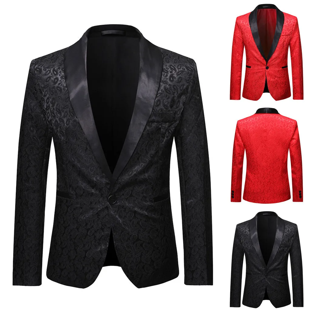 Модный мужской красный повседневный костюм пиджак Slim Fit Masculino модный костюм пальто Terno Masculino Индивидуальные костюмы куртка