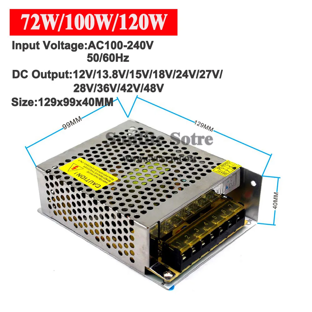 Источник питания постоянного тока 12 В 15 в 18 в 24 в 27 в 28 в 30 в 32 в 36 в 42 в 48 в 120 Вт 200 Вт 360 Вт 500 Вт 600 Вт 800 Вт 1000 Вт 1200 Вт 1500W AC DC12V DC24V импульсивный источник питания