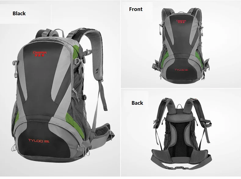 Creeper Outdoor Sports Mountaineering Backpack Camping Hiking Trekking Rucksack Travel Waterproof Cover Bike Bags