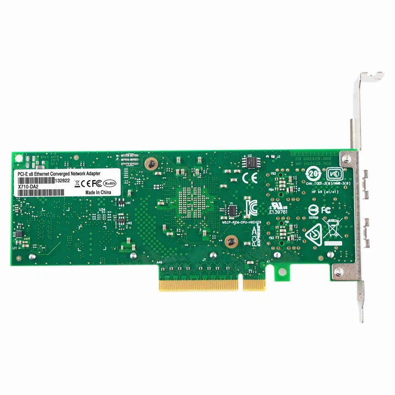 HOT-10Gb сетевая карта PCI-E NIC, для X710-DA2 с чипом Intel X710, двойной SFP+ порт, адаптер PCI Express Ethernet Lan с поддержкой Win