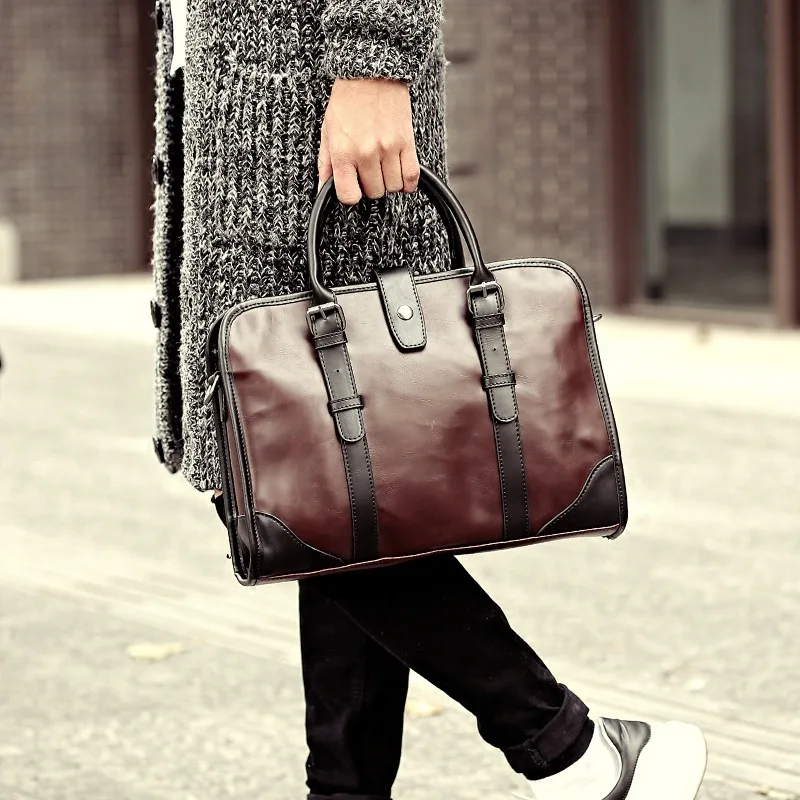 

Men's handbag high quality business fashion document Korean version of the shoulder bag 2019 new JIULIN