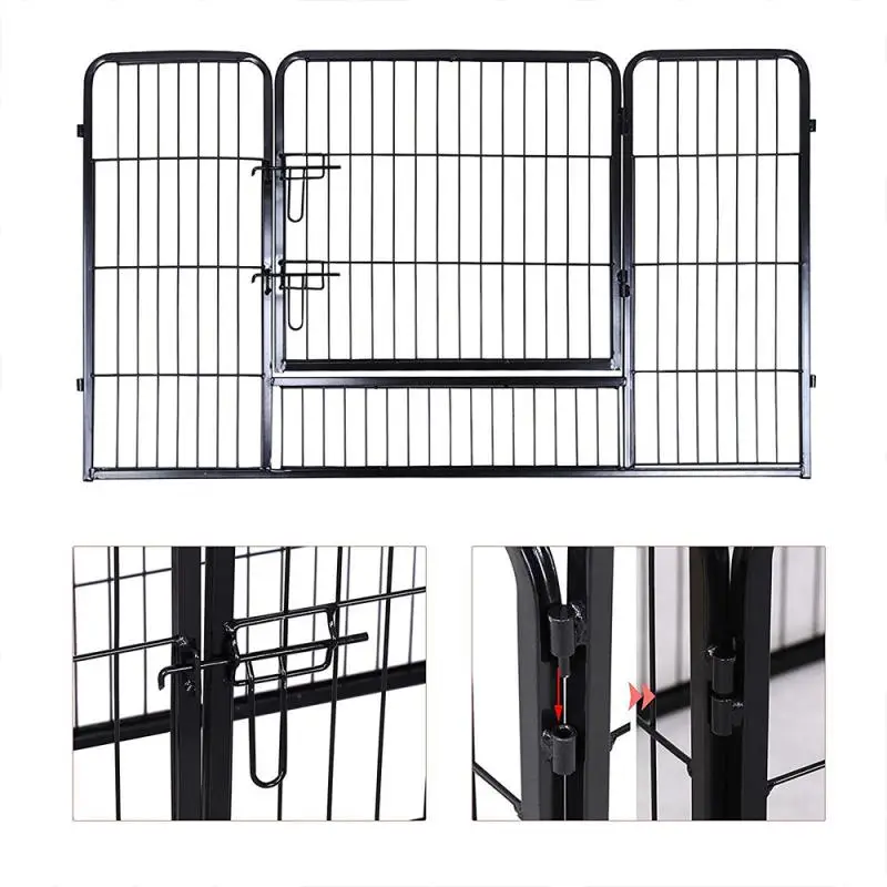Pet Fence Dogs Aviary Thick Stainless Steel Foldable Pet Playpen Crate Cats Puppy Kennel House Pet Supplies 125x80x70cm HWC Pet Fence Dogs Aviary Thick Stainless Steel Foldable Pet Playpen Crate Cats Puppy Kennel House Pet Supplies 125x80x70cm HWC