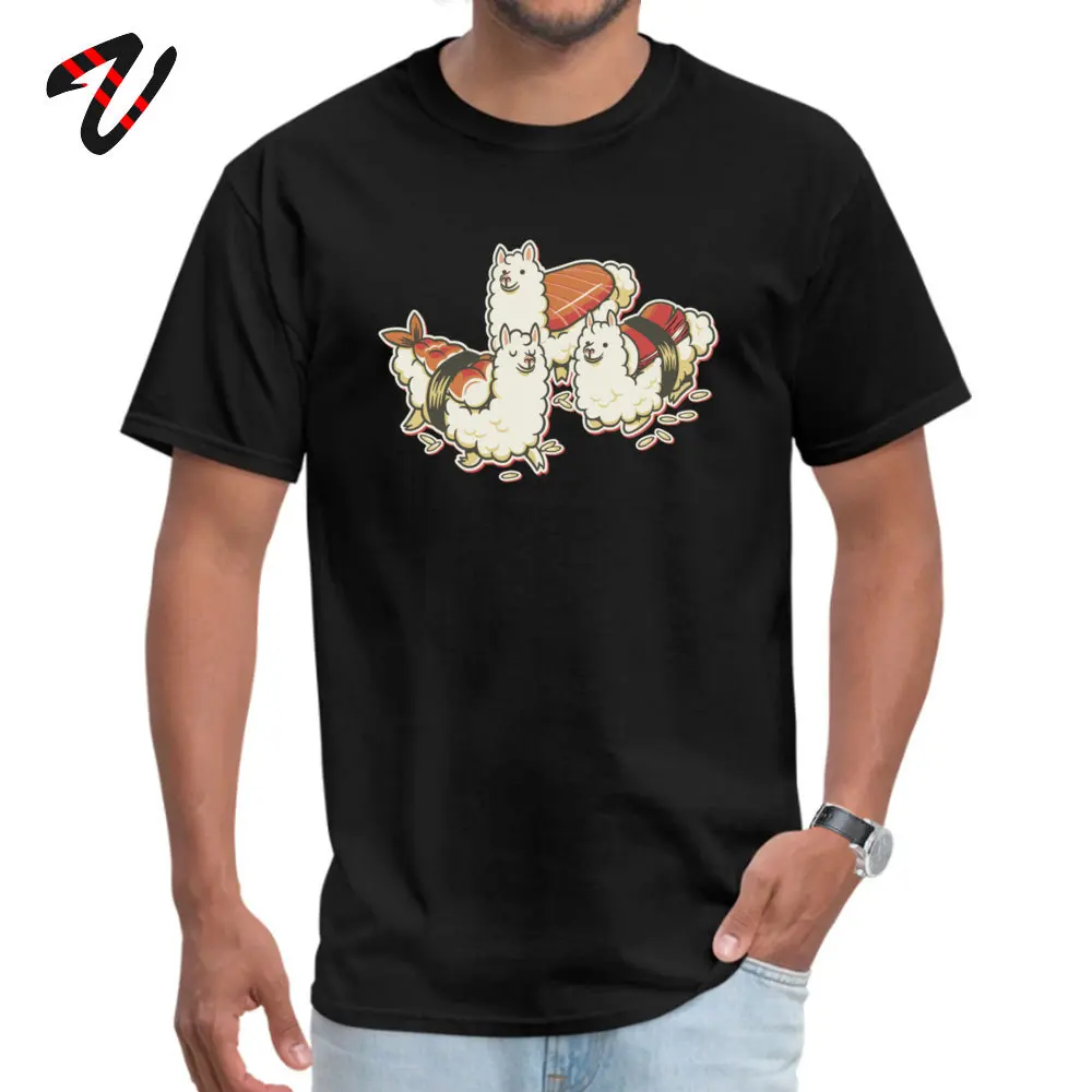 

Cute Alpaca Sushi Normal Top T-shirts for Men Japanese Art Design Cotton Fabric Tops Shirt Funny Kawaii Graphic Tshirt Boy
