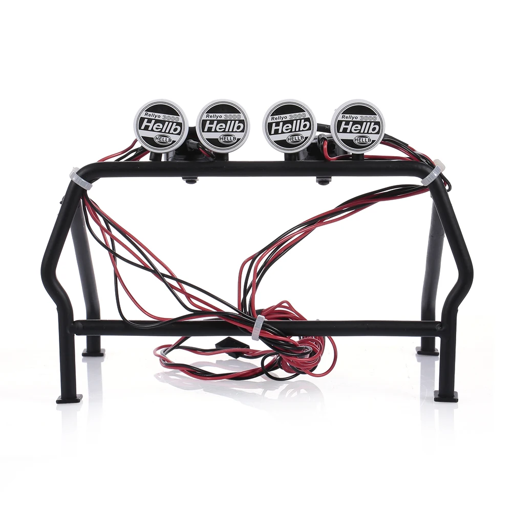Металлическая рулонная клетка ковш с 6 светодиодный ными лампами для 1/10 Rc4wd Tamiya