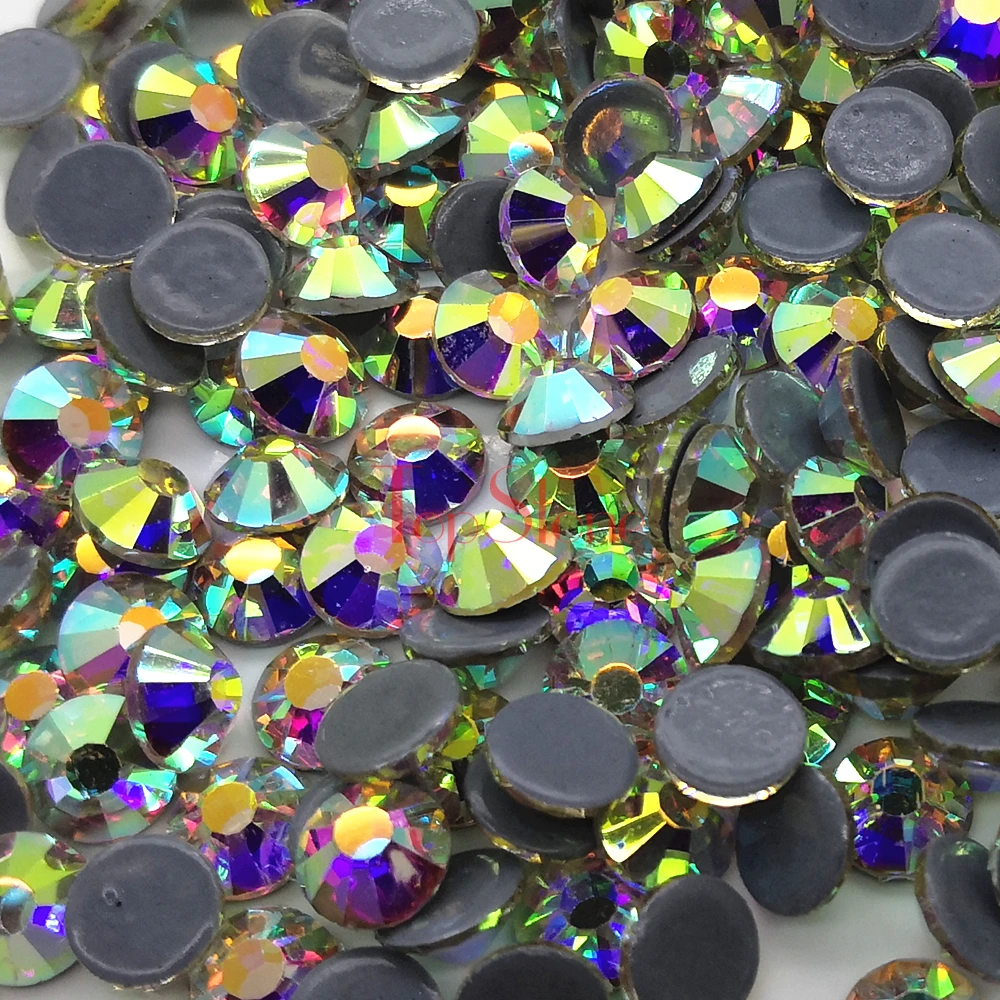 TopStone-Hot-fix-Iron-On-Rhinestones-Crystal-Clear-AB-Color-Super-Bright-Glass-Strass-Stones-For (3)