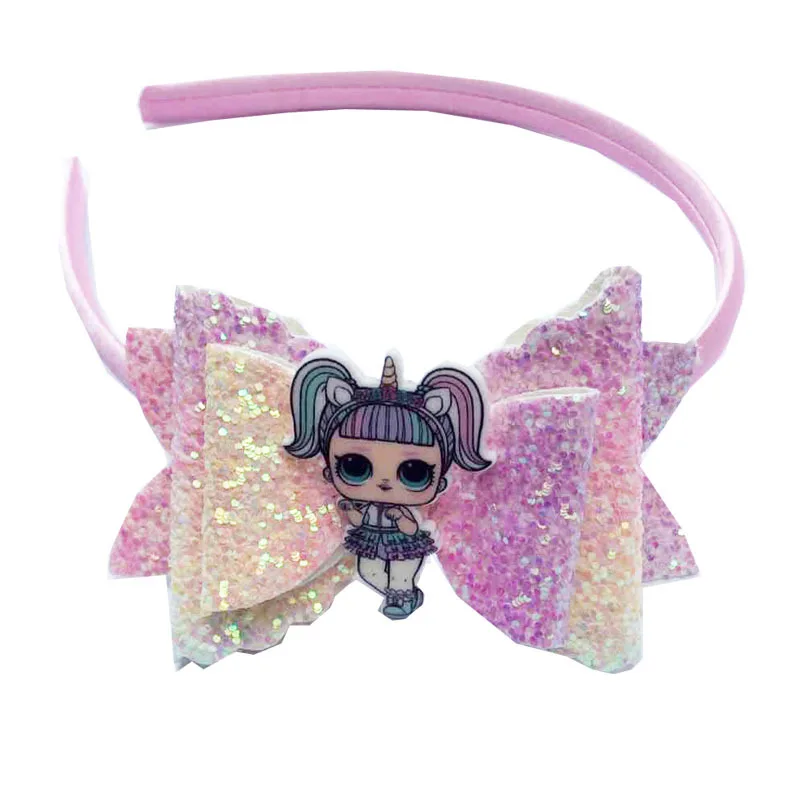 

L.O.L Surprise Dolls Cute Fashion Girl Cartoon Figure Unicorn Hair Accessories Artificial Leather Bow Birthday Gift Girls Gift