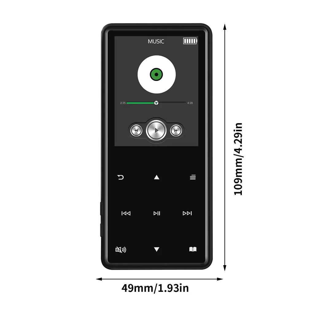Металлический MP4 плеер беспроводной плеер портативный тонкий MP3 MP4 медиа 2,4 дюймовая сенсорная клавиша fm-радио 8 Гб 16 Гб музыкальный плеер