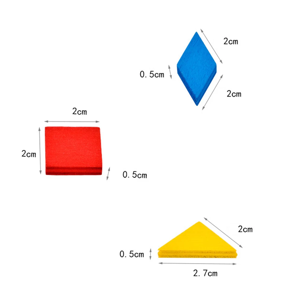 3D деревянные красочные Ромбы, треугольники Настольная Игра-Головоломка детская игрушка