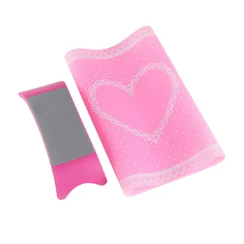 

Silicone Nail Art Cushion and Pad Arm Rest Pillow Nail Salon Hand Holder and Pad Arm Rest Manicure Accessories (Pink)