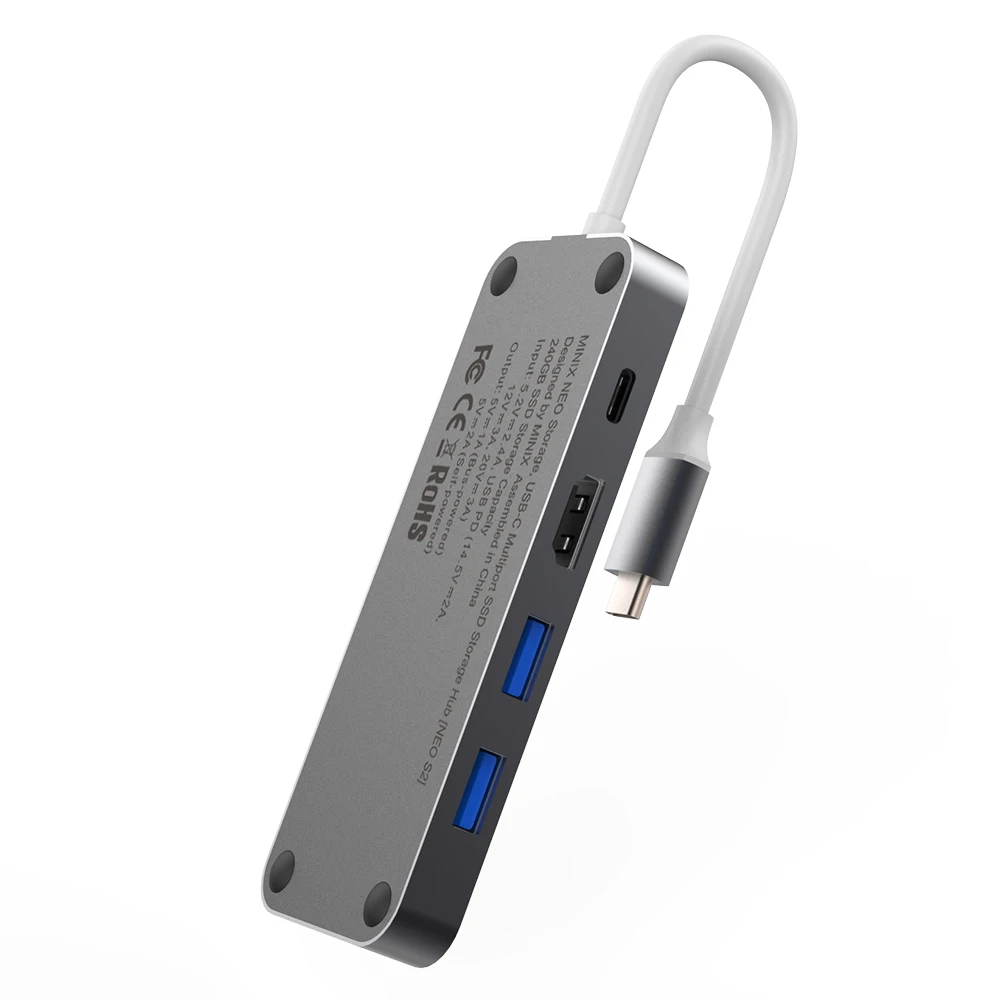 MINIX NEO 240 ГБ usb-хаб USB-C многопортовый Накопитель SSD концентратор HDMI USB 3,0 240G Высокоскоростная передача все в одном для Apple MacBook Air