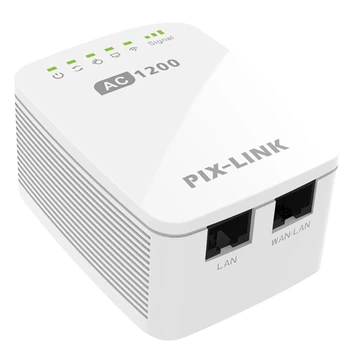 

Pix-Link 1200Mbps Wireless Wifi Router Range Extender Repeater Access Point 2.4/5G Dual Band Ac11 Amplifier Wi-Fi Signal Home Us