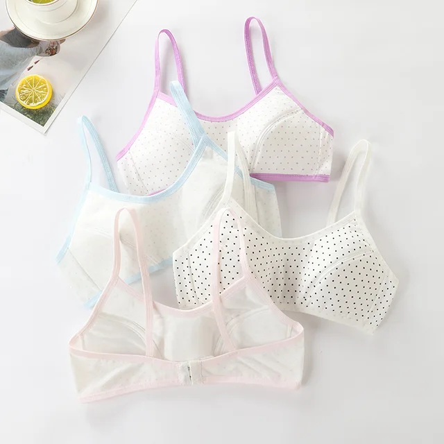 Training Bras for Adolescents: 4 Pcs/Lot Cotton Kids Underwear