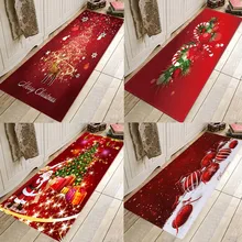 Мультяшные рождественские ковры, Нескользящие, Санта Клаус, Фланелевые домашние коврики для ванной комнаты, рождественские украшения, домашние салфетки-подложки для вечеринки