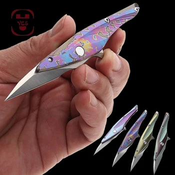 

2020 Petrified Fish Pocket Folding Knife S35VN Tactical Folded Knife Titanium TC4 Handle EDC Outdoor Self-defense Portable Tool