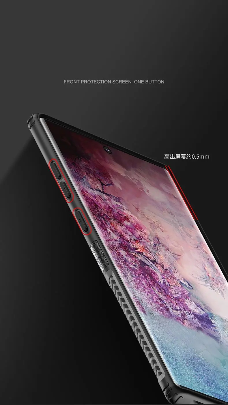 Для samsung Note 10 Plus кожаный чехол с узором для Galaxy Note 8 9 металлический Невидимый кольцевой кронштейн TPU+ PC чехол