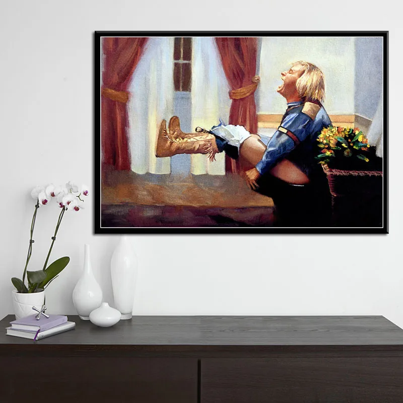 P828 Dumb And Dumber Bathroom Jim Carrey Movie Funny Art Painting Silk Canvas Poster Wall Home Decor | Дом и сад