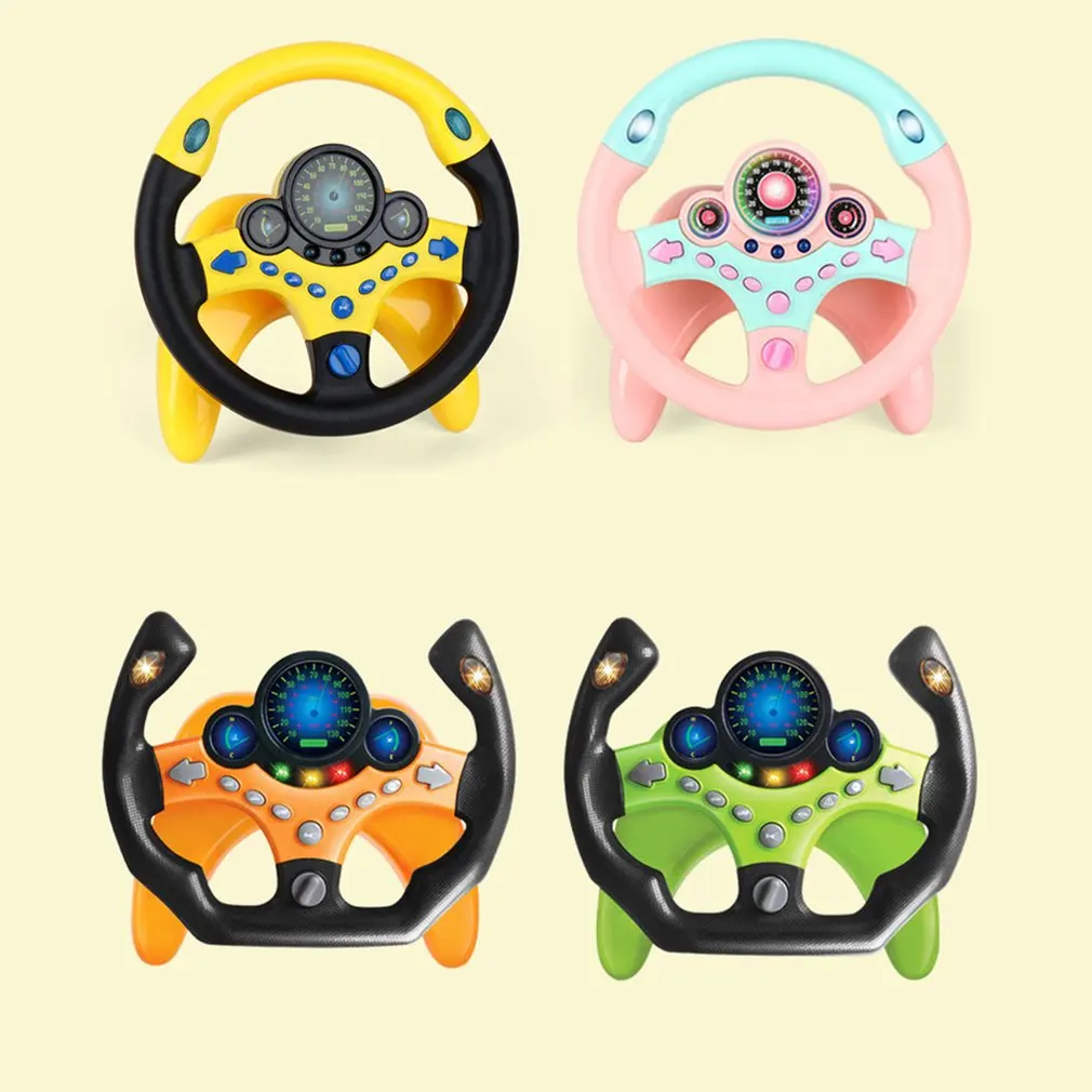 

Simulation Steering Wheel Neutral Plastic Co-Pilot Steering Wheel Children'S Early Childhood Educational Toys 1Pcs