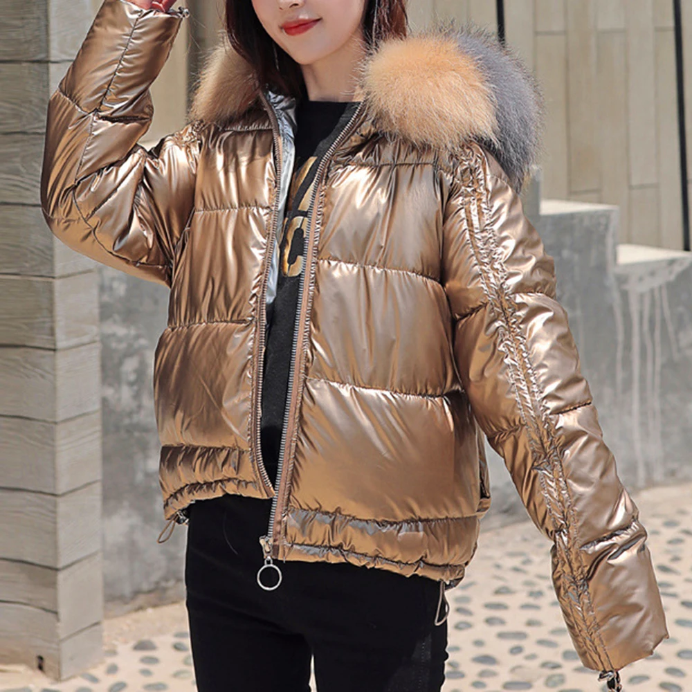 

LOOZYKIT 2019 New Winter Jacket Women Hooded Solid Coat Fashion Solid Warm Down Coats Loose Oversized Short Parkas Streetwear