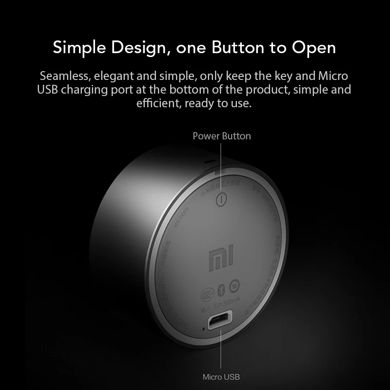 Xiaomi Bluetooth металлический динамик беспроводной мини стерео портативный беспроводной Aux-in Handsfree Mp3 музыкальный плеер вызов для телефона