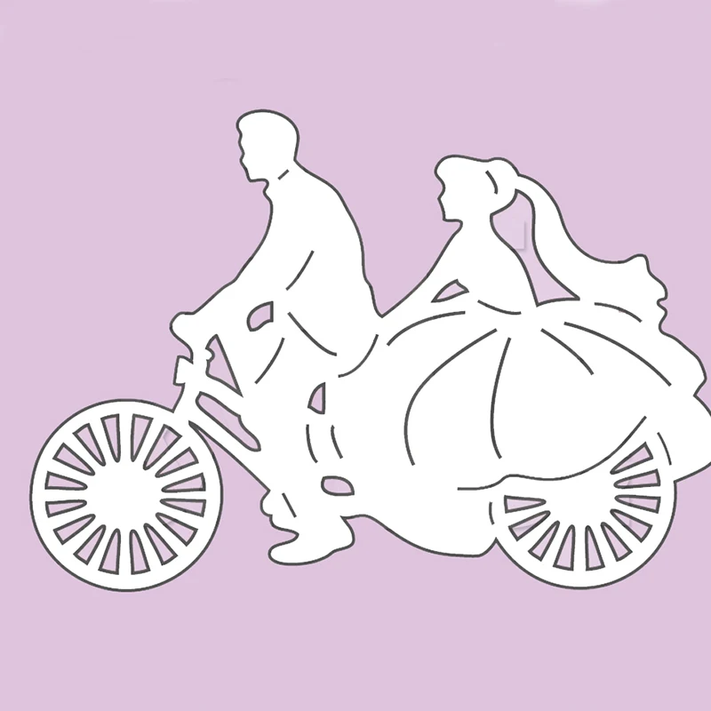 

2019 Bike Honeymoon Trip Metal Cutting Dies Stencils For DIY Scrapbooking Wedding Decorative Embossing Craft Die Cuts Template