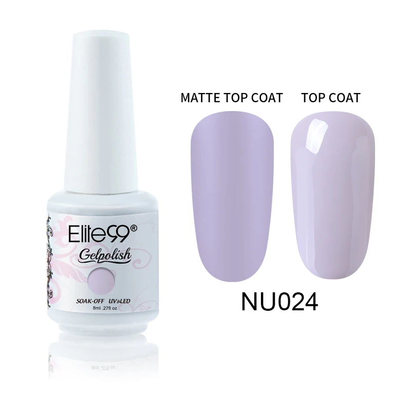 NU024 Elite99, 8 мл, Гель-лак телесного цвета, замачиваемый, винно-красный Гель-лак, УФ-светодиодный, серая серия, Гель-лак для ногтей, ванильно-серый лак для дизайна ногтей, салон - Цвет: NU024