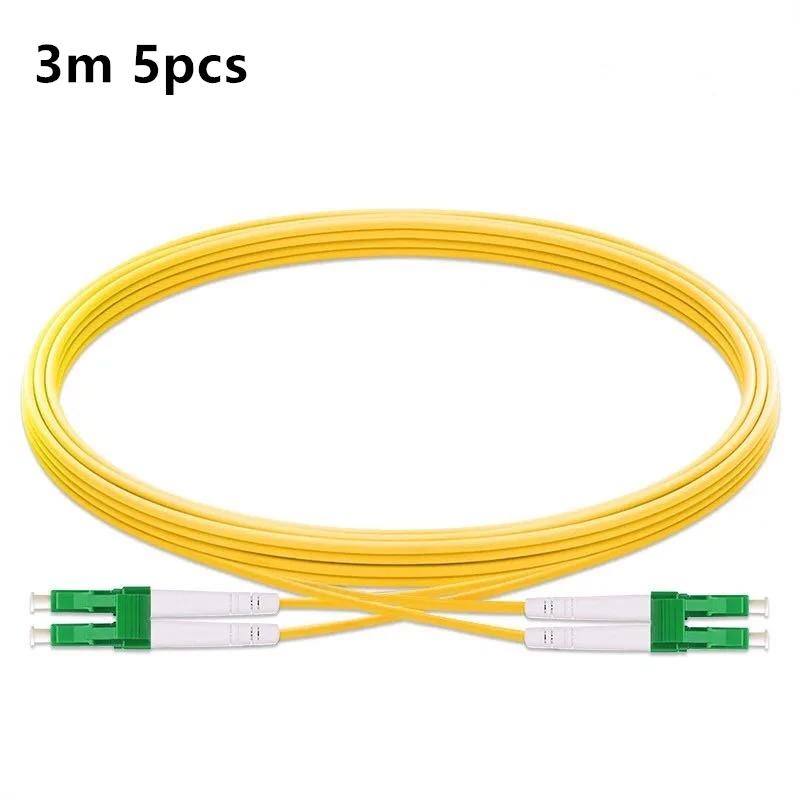 3m 5 шт./лот SM Дуплексный LC/APC к LC/APC Волоконно-оптический патч-корд - Цвет: 3m